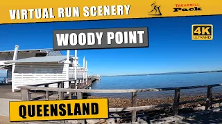 Virtual Run Australia Coast Woody Point | 4K | Virtual Treadmill Run @TreadmillPack​