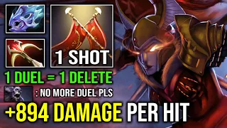 1 DUEL 1 DELETE 894 Damage Per Hit Moon Shard Crit + Desolator 1 Shot Imba Legion Commander Dota 2