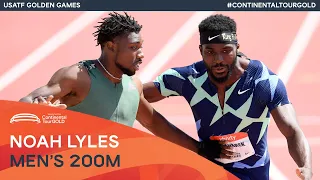 Noah Lyles beats Kenneth Bednarek over 200m | USATF Golden Games Continental Tour Gold