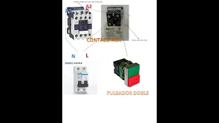 CONEXION BOTON DOBLE PARADA Y MARCHA A UN CONTACTOR