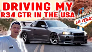 I SHIPPED MY R34 GTR FROM EUROPE TO AMERICA - DRIVING IT TO SEMA 2023 IN LAS VEGAS + INSANE CAR MEET