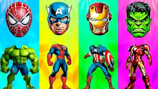 TEBAK GAMBAR | MONSTER ATTACK on SUPERHEROES🦸‍♂️ Dancing Hulk💪 Spiderman🕸 Iron Man🤖