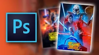 How I remade the Clone Wars Season 7 Poster | Photoshop Speed Art