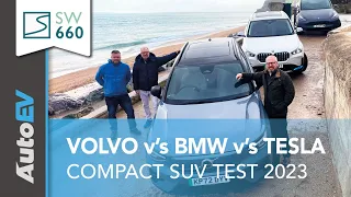 BMW iX1 v's Tesla Model Y v's Volvo XC40 - Family SUVs on test on the SW660