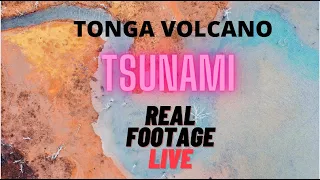 😭 Tonga Volcano Eruption - Tsunami - Footage SPACE,OCEAN,SIREN,LAND😭