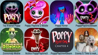 Zoonomaly Mobile, Toy Arsenal Poppy, Poppy Playtime 3 Steam, Poppy 2, Roblox Poppy3, Granny5, Poppy4