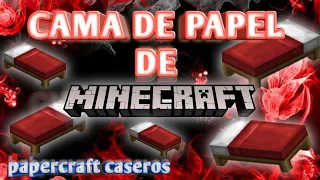 cómo hacer la cama de Minecraft de papel súper fácil y divertido!! #papercraftcaseros #manuelcraft