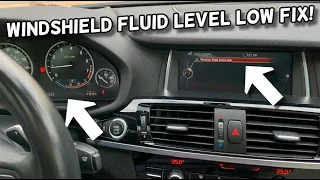 BMW XE X4 WASHER FLUID LEVEL LOW FIX 2010 2011 2012 2013 2014 2015 2016 2017 2018