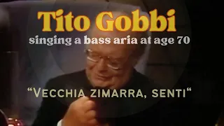 Tito Gobbi sings "Vecchia zimarra" at age 70 live on Danish television