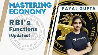 RBI's Functions (Updated) | Mastering Economy in Hindi | Payal Gupta | UPSC CSE