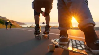 Chasing the sunset #skating #inlinedownhill #skateboarddownhill