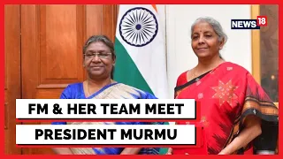 FM Nirmala Sitharaman And Her Team Meet President Droupadi Murmu At Rashtrapati Bhavan | Budget 2023