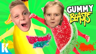 Gummy Gang Beasts!? A Gummy's Life Family Battle! K-City GAMING