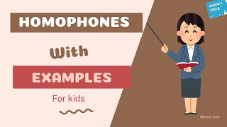 Homophones|For kids learning|with Examples@Chinnusstory