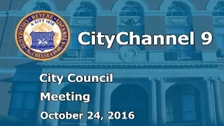 (10/24/16) City Council Meeting