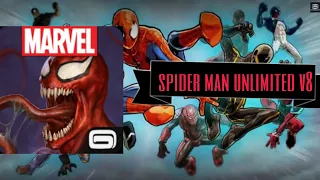 spider man unlimited mod v8 show what I have added in new version new suits new menu(download link)