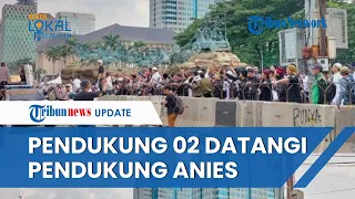 Video Cekcok Massa Pendukung Anies vs Pro-Prabowo di Patung Kuda, Adu Orasi hingga Berujung Ricuh