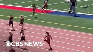 7-year-old loses shoe at beginning of race — and still wins