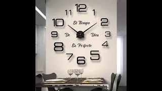 INSTALACIÓN Reloj de pared 3D - Reloj gran formato para casa, oficina, etc.