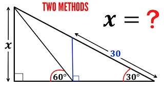 Two Methods | Find the missing side length X | (step-by-step explanation) | #math #maths