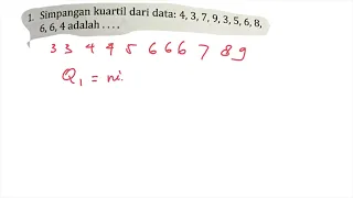 The quartile deviation of the data 4,3,7,9,3,5,6,8,6,6,4 is