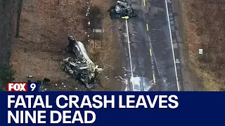 Western Wisconsin crash between semi, van leaves 9 dead