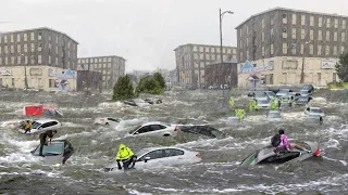 A few minutes ago! The French town of Moselle turns into an ocean, flooding Boulay