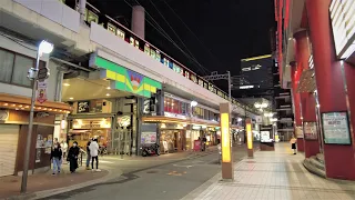 Night walk from Shin-Osaka station to Umeda｜Osaka｜Japan｜4K-ASMR