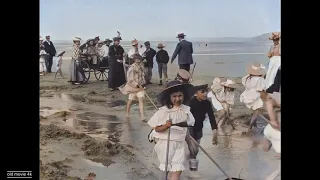 Children Digging for Clams 1896 ✅ [Upscale 4к 50FPS]Colorized