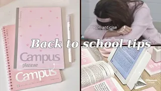 Back to school tips aesthetic