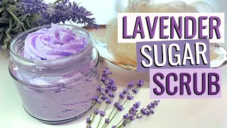 Foaming Sugar Scrub | Whipped Sugar Scrub | Lavender Sugar Scrub Recipe