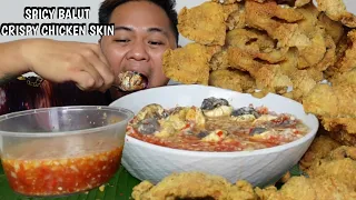 SPICY  BALUT & CRISPY CHICKEN SKIN | FILIPINO  STREET FOODS | MUKBANG PHILIPPINES