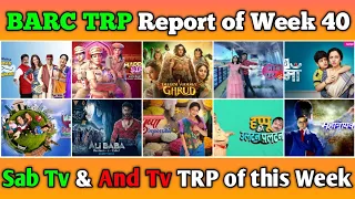 Sab Tv & And Tv BARC TRP Report of Week 40 : All 10 Shows Full Trp of this Week