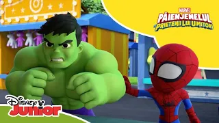 💪 Rinocerul vs Hulk | Păienjenelul Marvel și prietenii lui uimitori | Disney Junior România