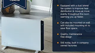 De'Longhi Convection Panel Heater, Full Room Quiet 1500W, Freestanding/Easy Install Wall Mount