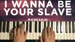 How To Play - Måneskin - I Wanna Be Your Slave (Piano Tutorial Lesson)