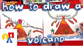 How To Draw A Volcano