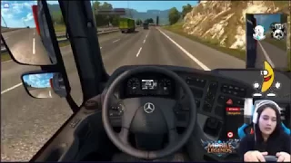 GamePlay 3D Driver cewek Cantik Euro Truck Simulator II