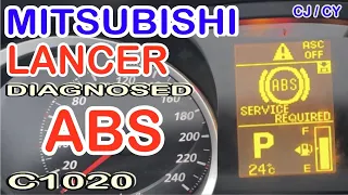 DIAGNOSED ABS CODE MITSUBISHI LANCER C1020