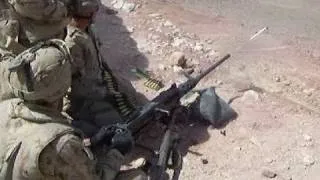 50 CAL MACHINE GUN FIRING IN AFGHANISTAN (HD)