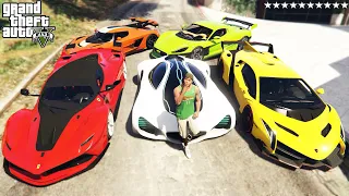 GTA 5 - Stealing BILLIONAIRE SUPER CARS With FRANKLIN! | (Real Life Cars #06)