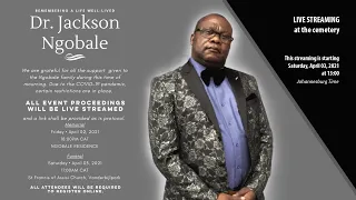 Dr. Jackson Ngobale - Funeral Live streaming at the cemetery