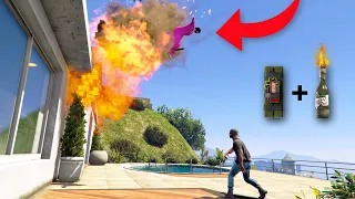 Sticky Bombs + Molotov = THIS!! (funny trolling) | GTA 5 THUG LIFE #436