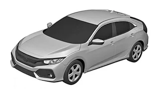 2017 Honda Civic Hatchback in patent Images