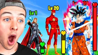 MARVEL vs DC vs DRAGON BALL Power Level Comparisons (movie)