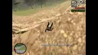 GTA San Andreas -Mount Chiliad Stunt and Huge Jump!!!