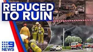 Warehouse storing vintage cars bursts into flames in Sydney | 9 News Australia