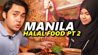 FILIPINO Halal Street Food Tour of MANILA PT 2! 100kg Pastil, Bone Marrow Tiyula & Satti!