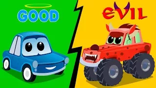 Zeek & Friends | Good vs Evil | good car vs evil car | Cartoons Video of cars