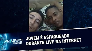 Homem é esfaqueado durante transmissão na internet e pede socorro ao vivo|Primeiro Impacto(06/04/20)